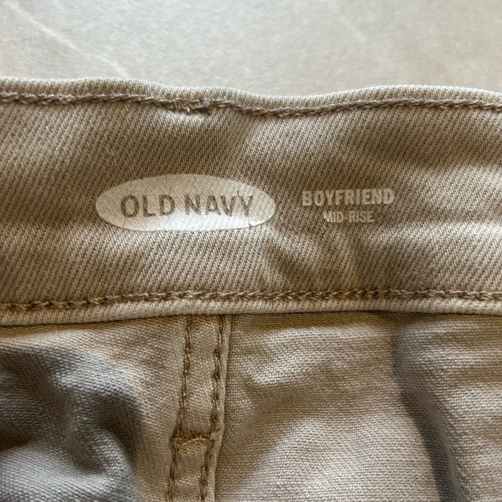 Distressed Mid Rise Boyfriend Gray Jean Shorts - Picture 5 of 8